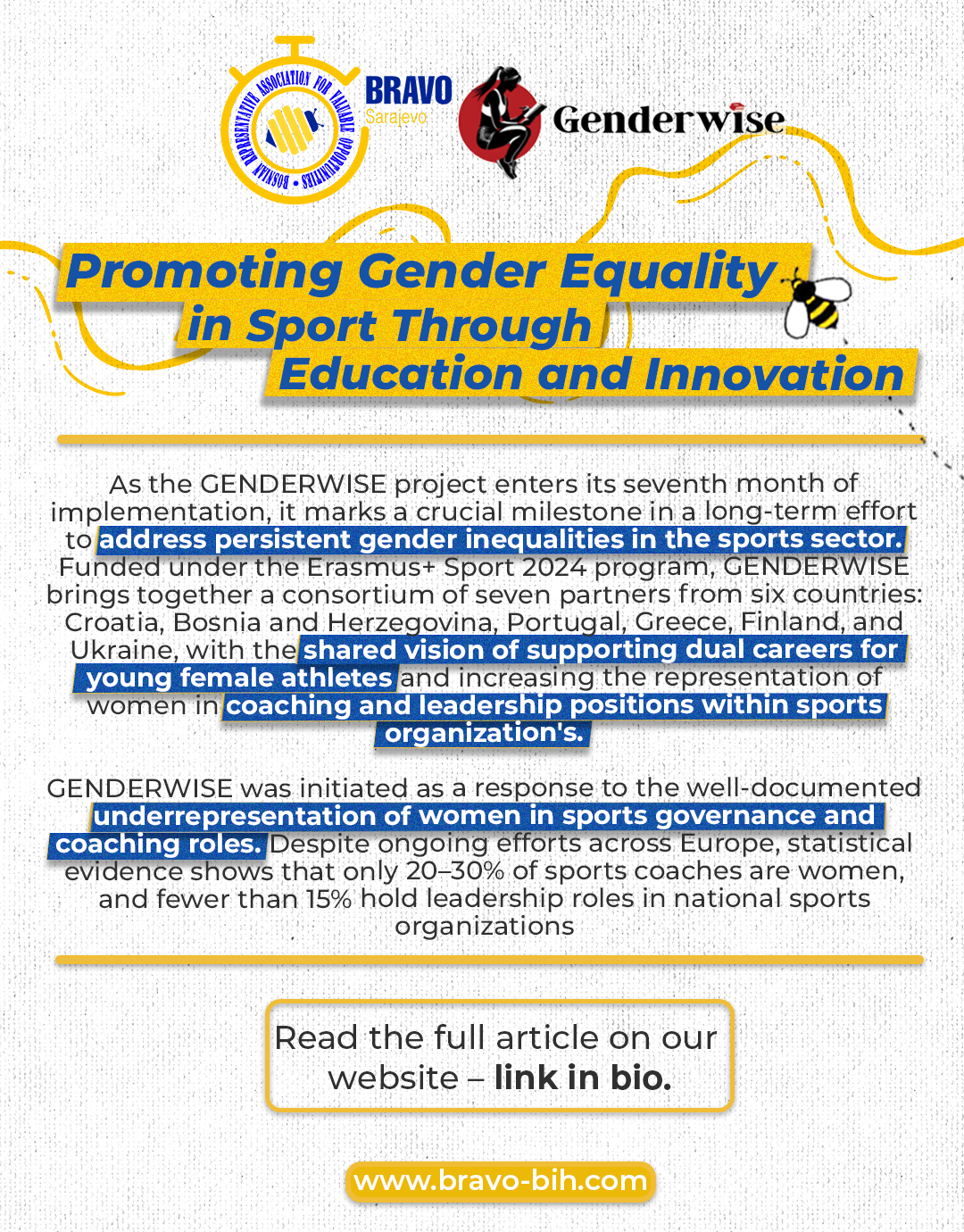 GENDERWISE Project: Promoting Gender Equality in Sport through Education and Innovation