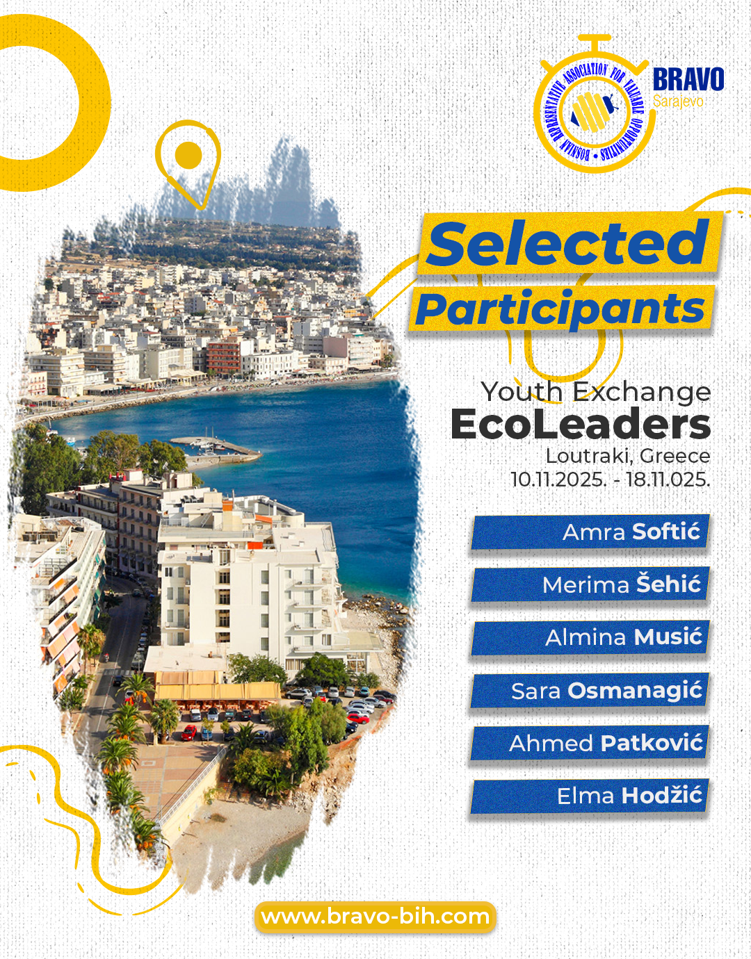 Selection Results for Youth Exchange “EcoLeaders”