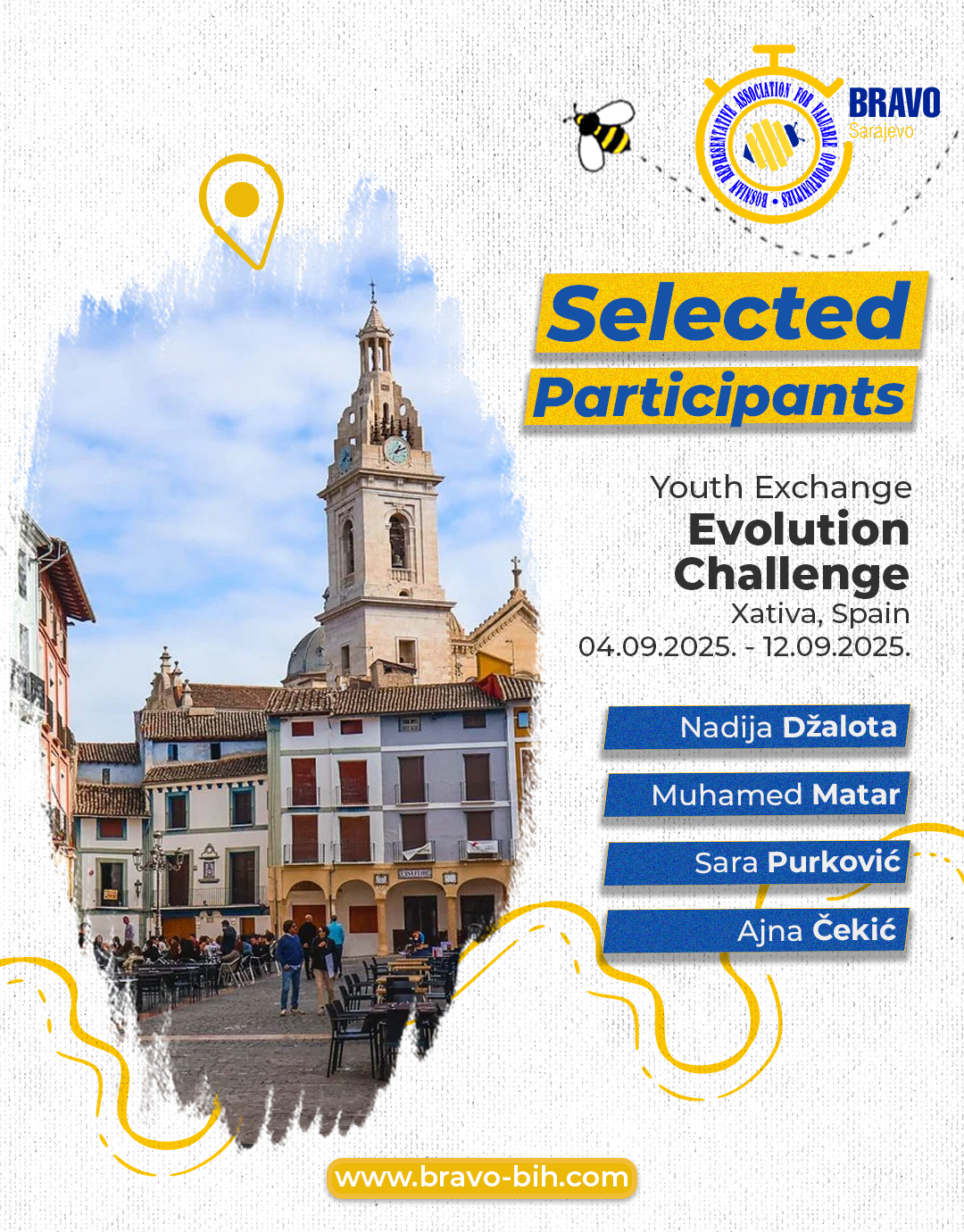 Selected Participants for the Youth Exchange “Evolution Challenge”