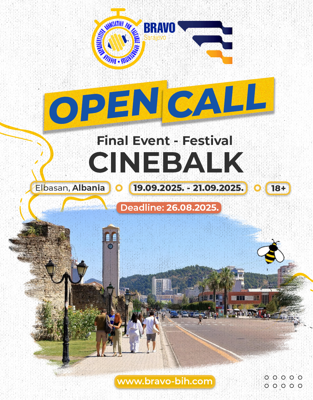 Open Call for Final Event “Cinebalk” in Elbasan, Albania