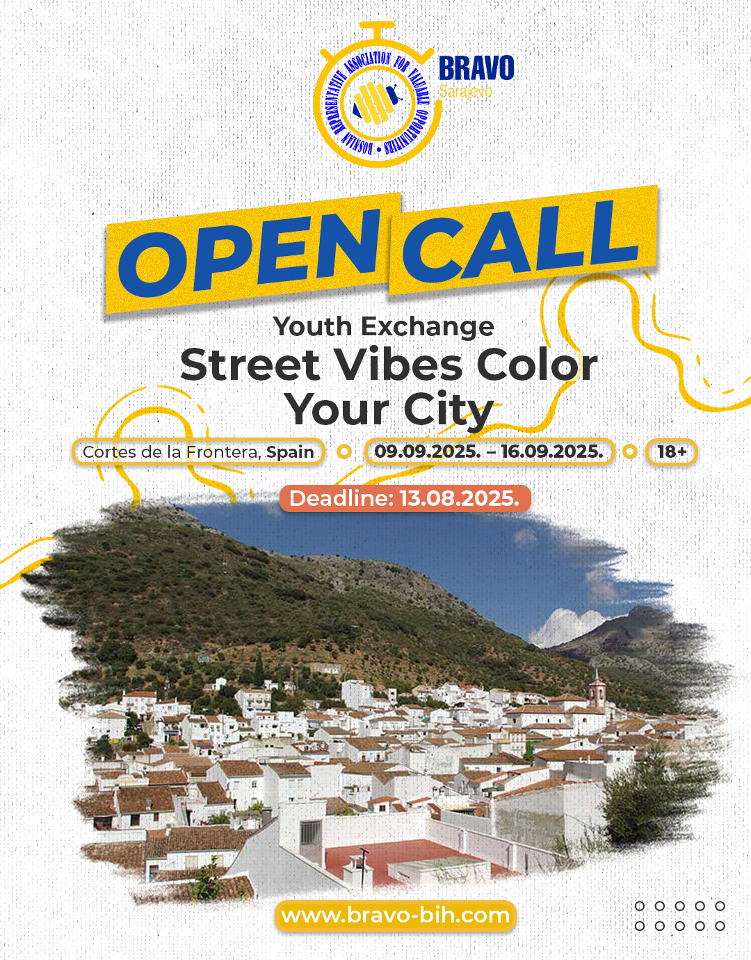 Open Call for Youth Exchange “Street Vibes” in Cortes de la Frontera, Spain