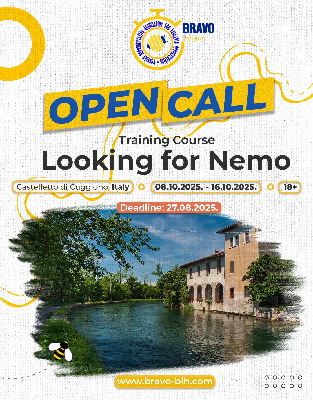 Open Call for Training Course “Looking For Nemo” in Castelletto di Cuggiono, Italy