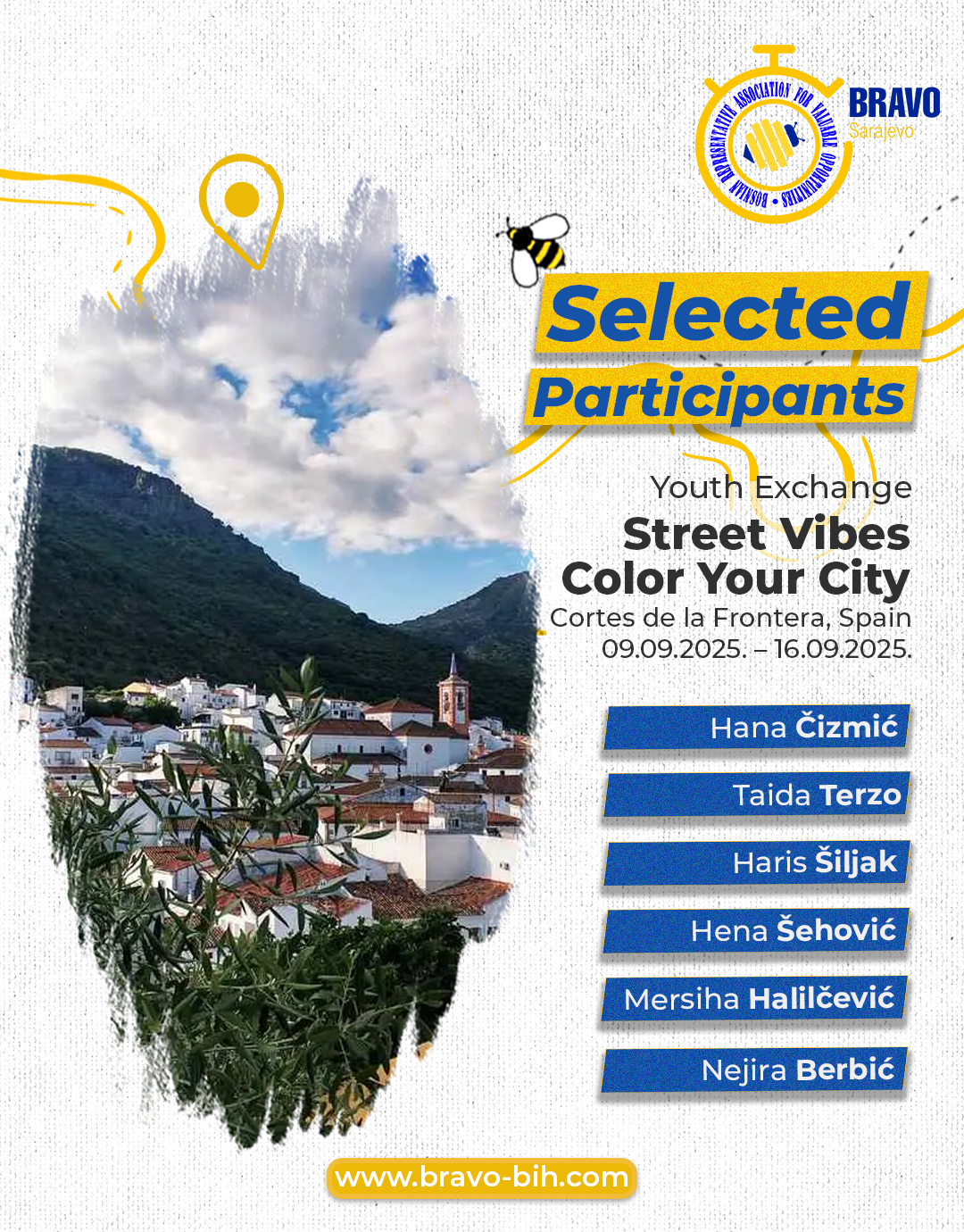 Selected Participants for the Youth Exchange “Street Vibes Color Your City”