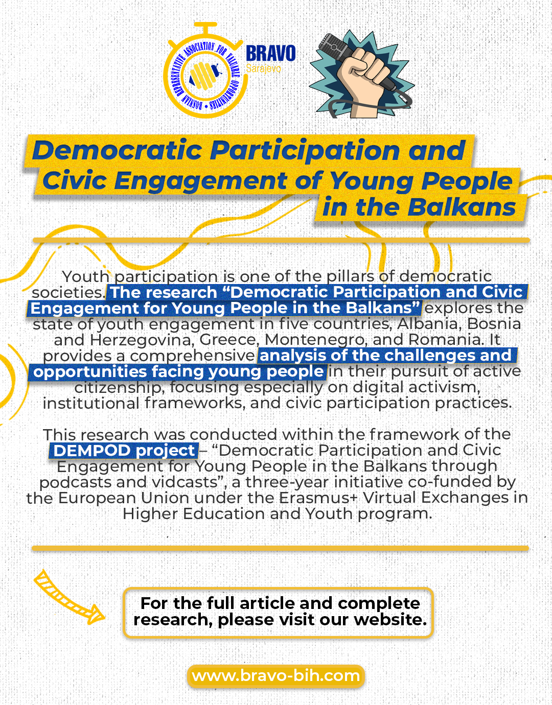 Democratic Participation and Civic Engagement of Young People in the Balkans