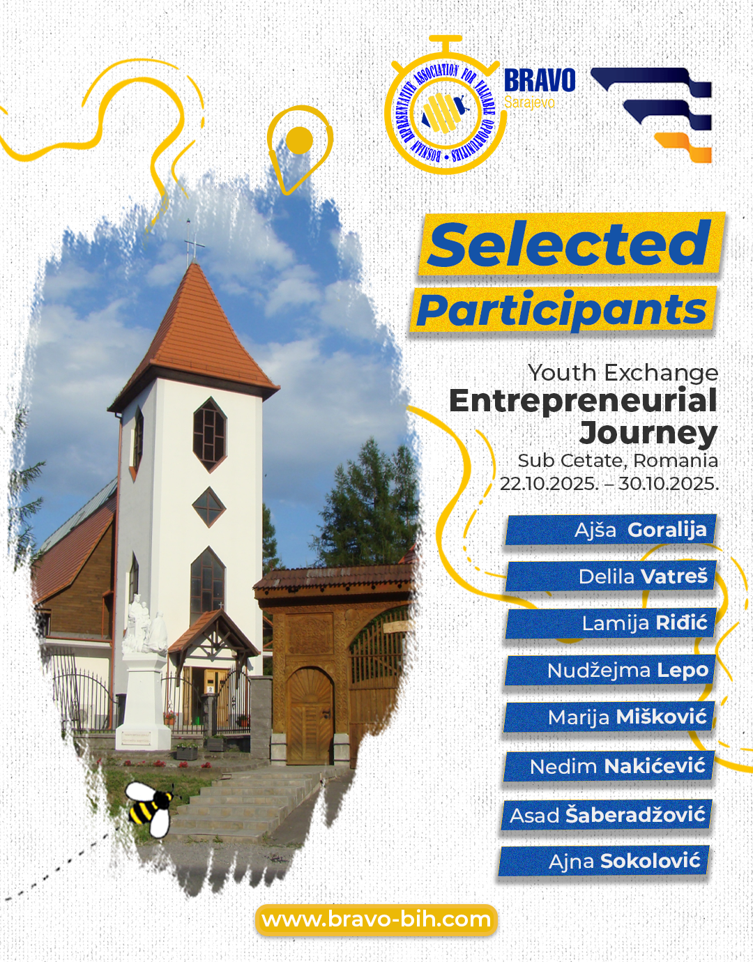 Selected Participants for the Youth Exchange “Entrepreneurial Journey”