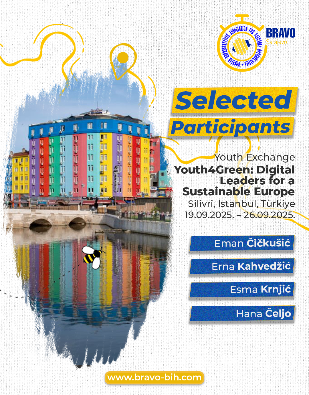 Selected Participants for the Youth Exchange “Youth4Green: Digital Leaders for a Sustainable Europe!”