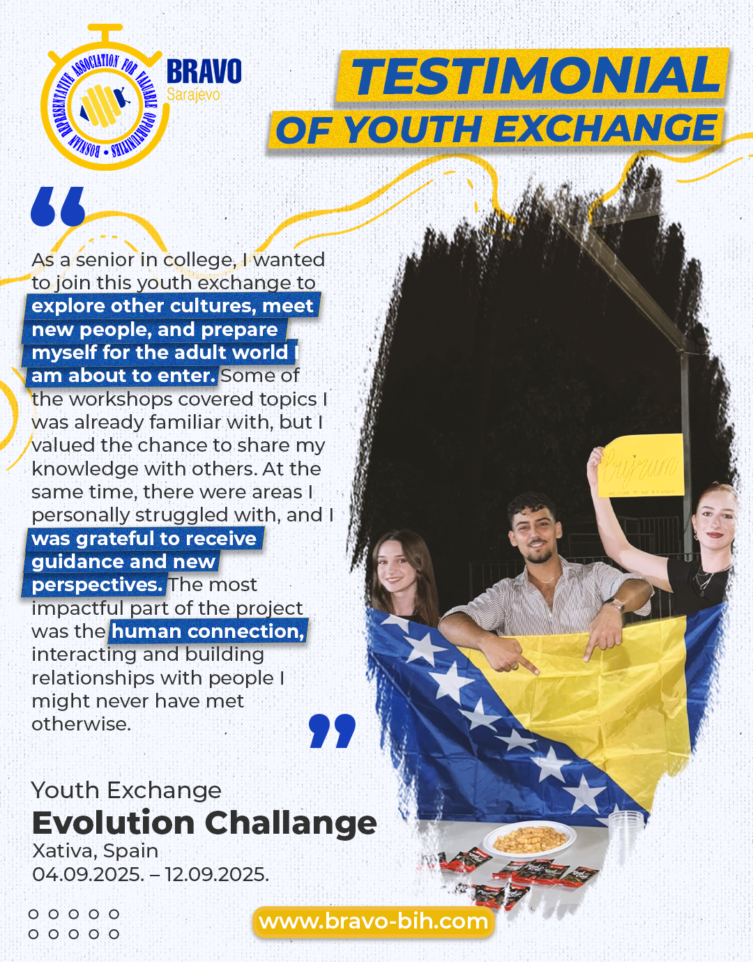 Testimonials of Youth Exchange “Evolution Challenge”