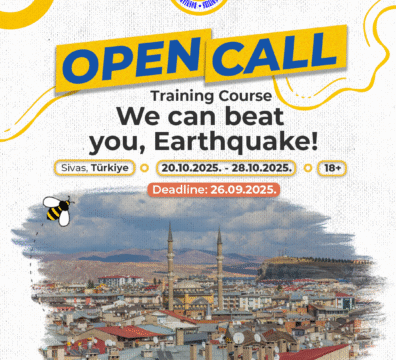 Open Call for Training Course “We Can Beat You, Earthquake!” in Sivas, Türkiye