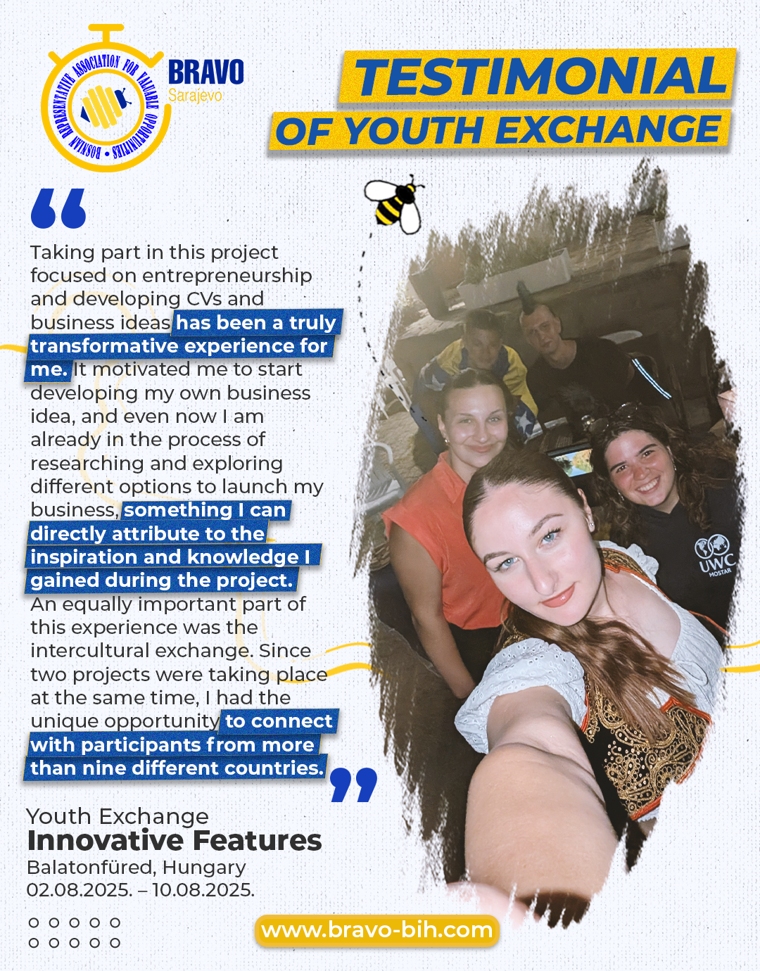 Testimonials of Youth Exchange “Innovative Futures”