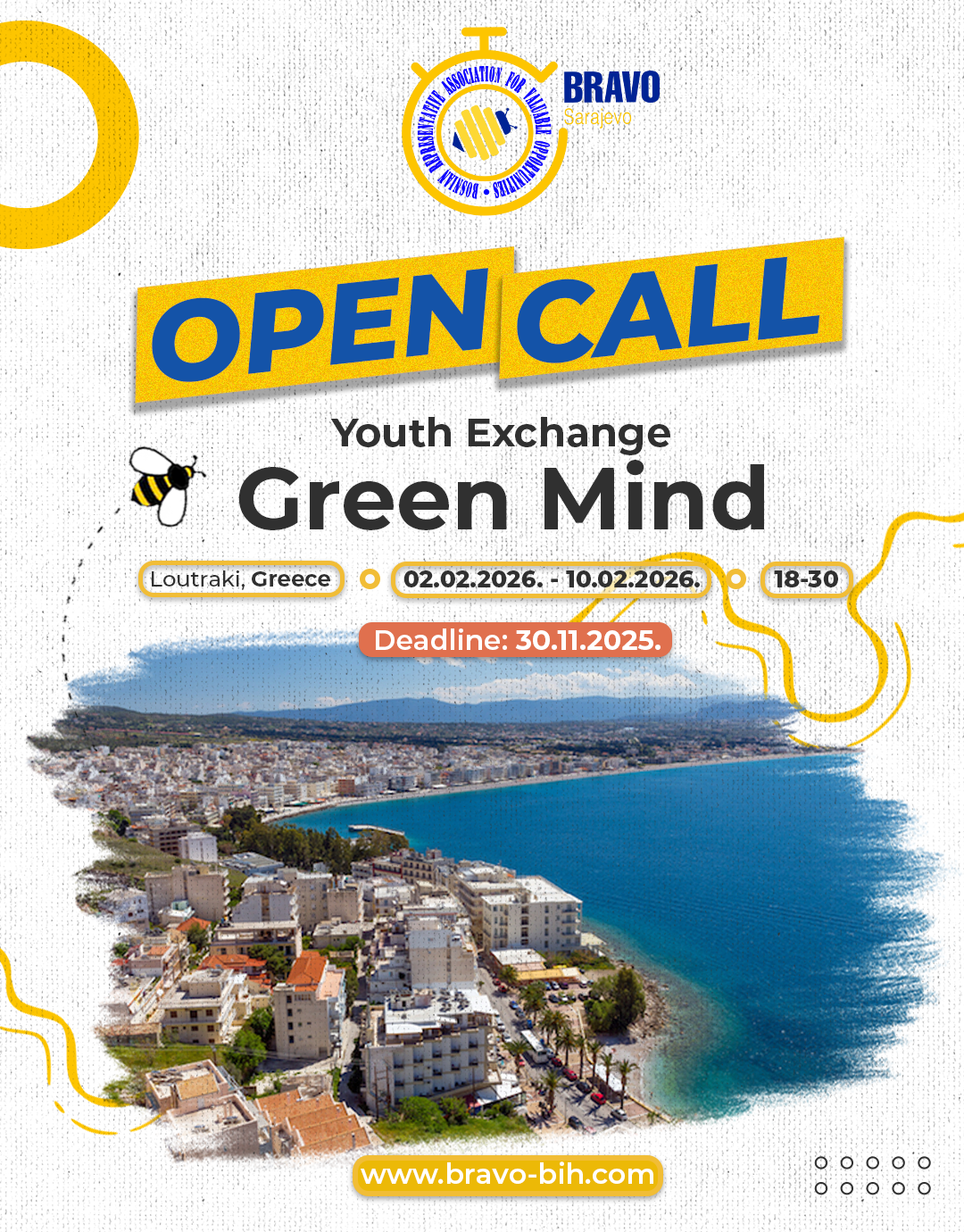 Open Call for Youth Exchange “Green Mind” in Loutraki, Greece