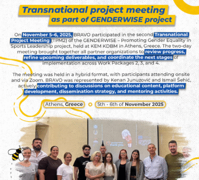 BRAVO at the Second Transnational Project Meeting of GENDERWISE in Athens, Greece