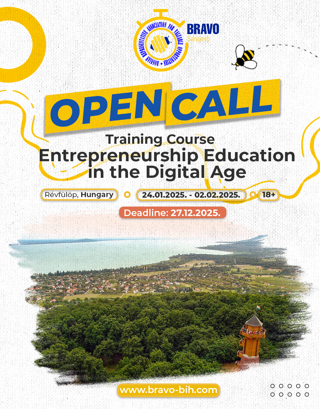 Open Call for Training Course “Entrepreneurship Education in the Digital Age” in RÉVFÜLÖP, HUNGARY