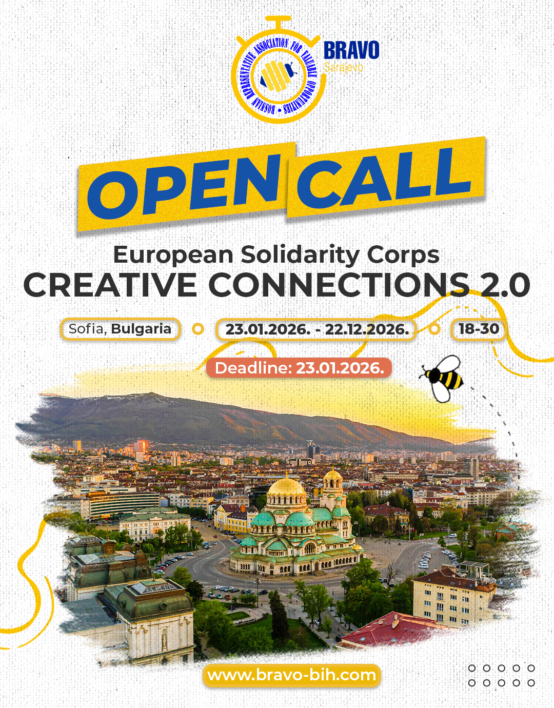 Open Call for ESC “CREATIVE CONNECTIONS 2.0” in Sofia, Bulgaria