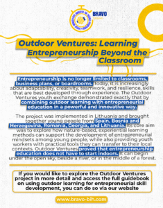 Outdoor Ventures: Learning Entrepreneurship Beyond the Classroom