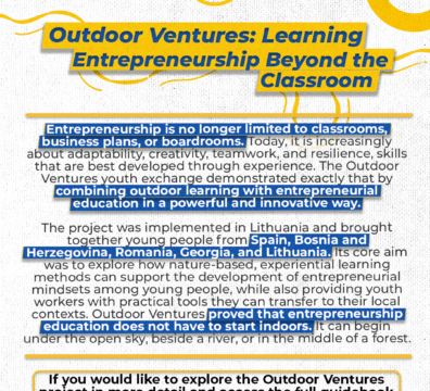 Outdoor Ventures: Learning Entrepreneurship Beyond the Classroom