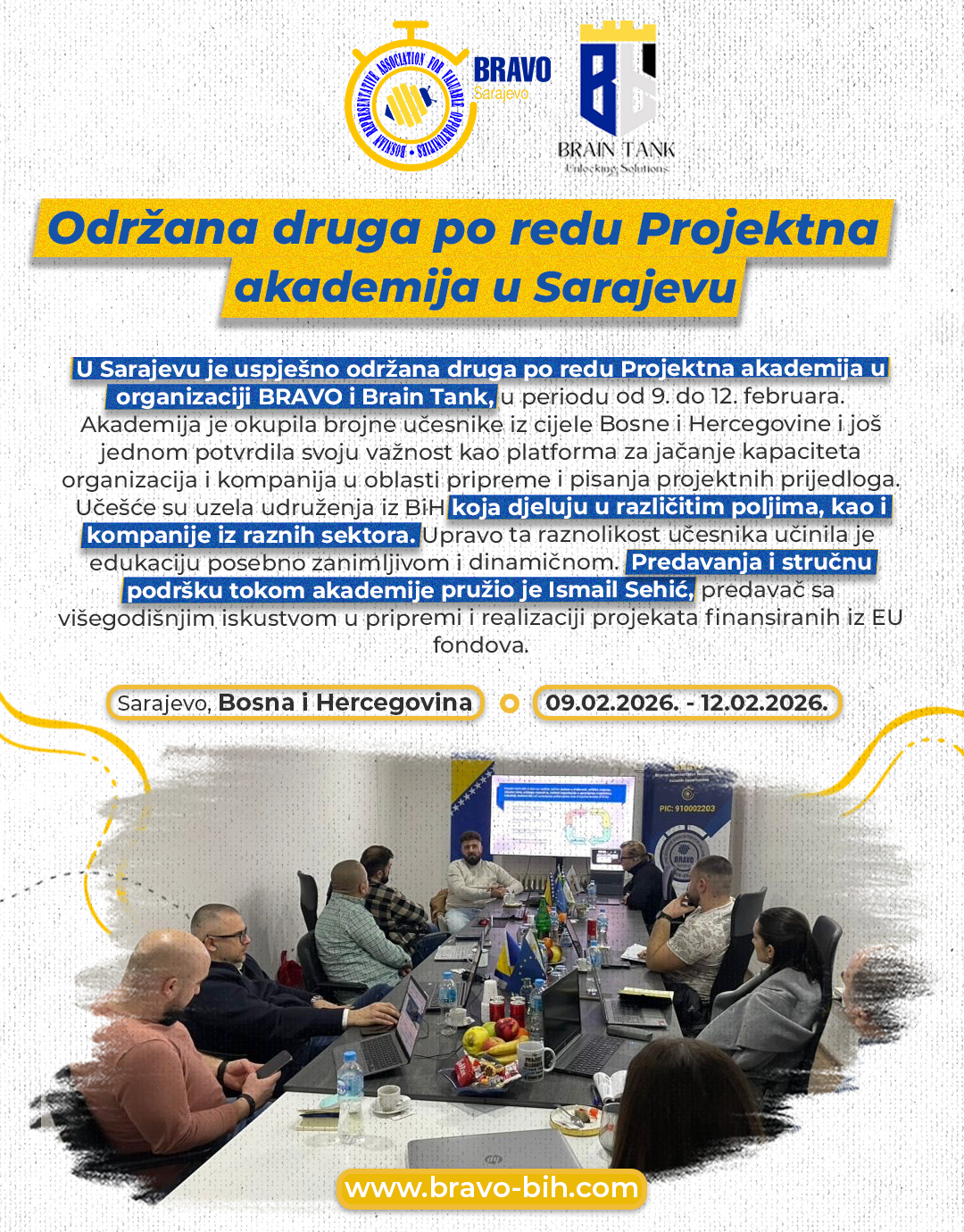 Održana druga po redu Projektna akademija u Sarajevu