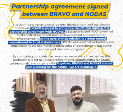 Partnership agreement signed between BRAVO and NODAS