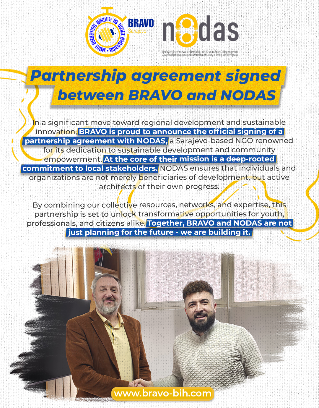 Partnership agreement signed between BRAVO and NODAS