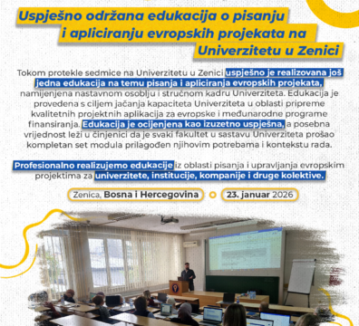 European Project Training Successfully Delivered at University of Zenica