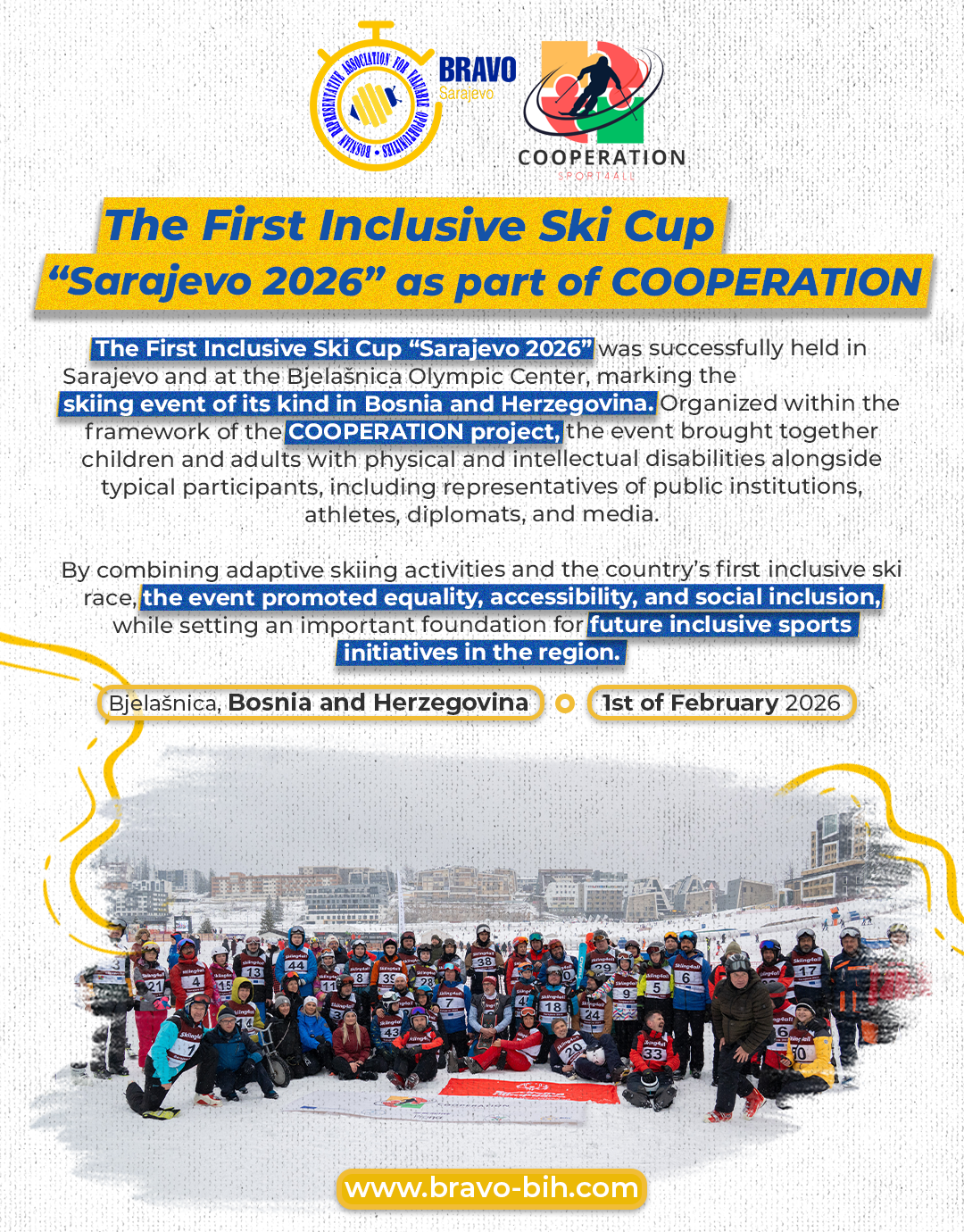 Making History on the Slopes: The First Inclusive Ski Race in Bosnia and Herzegovina