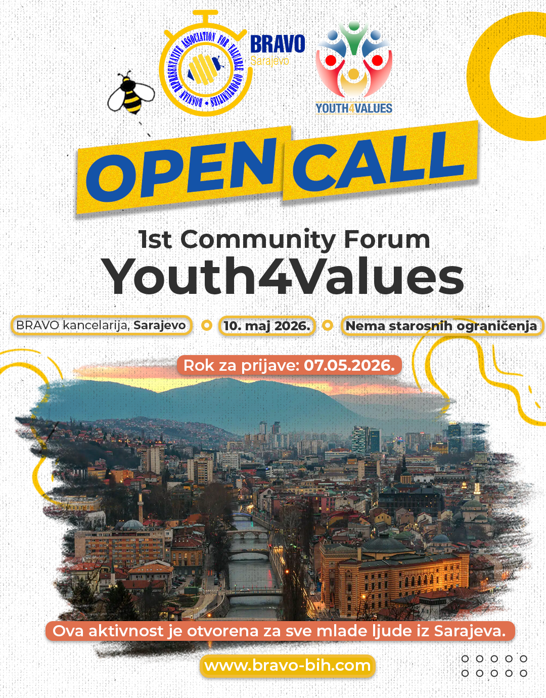 OTVOREN POZIV za 1. Community Forum – Youth4Values