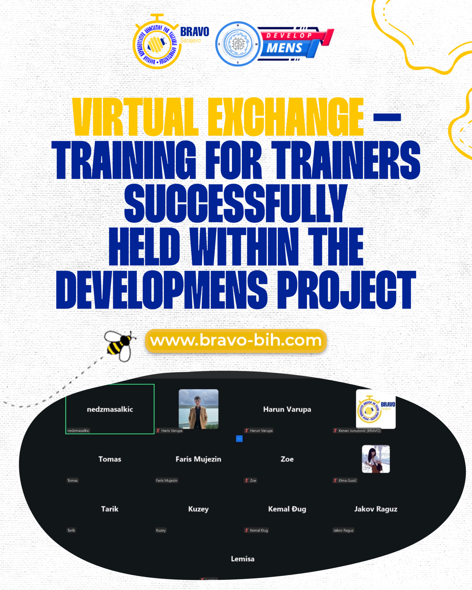 Virtual Exchange – Training for Trainers Successfully Held Within the DevelopMENS Project