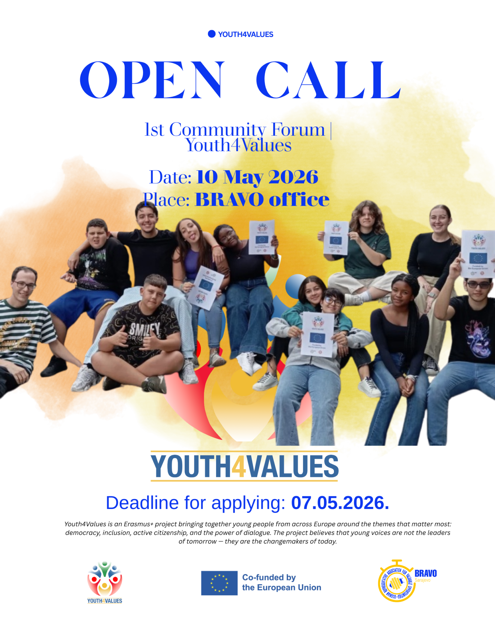 OPEN CALL – 1st Community Forum – Youth4Values