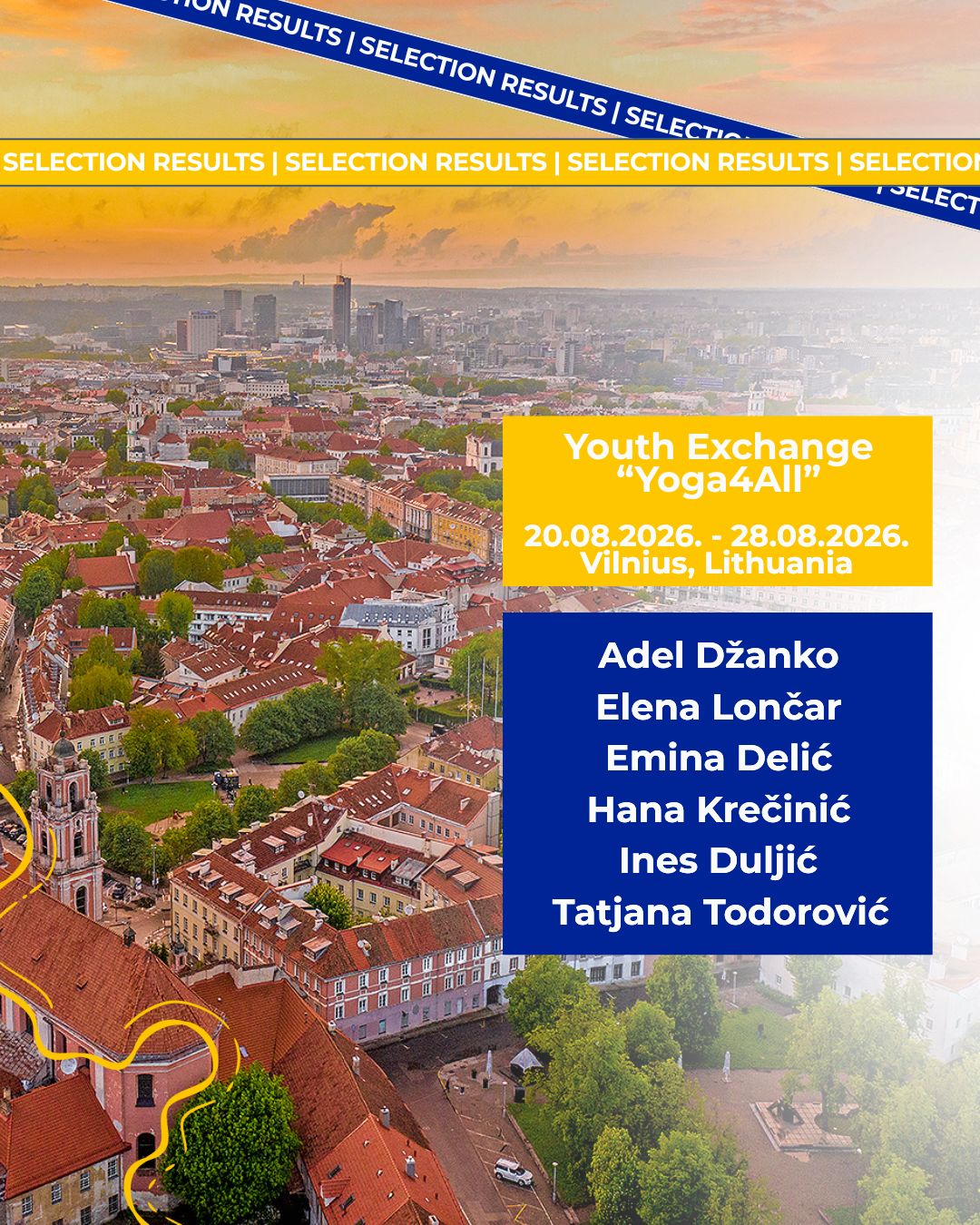 Announcement: Selected Participants for the Youth Exchange “YOGA4ALL”