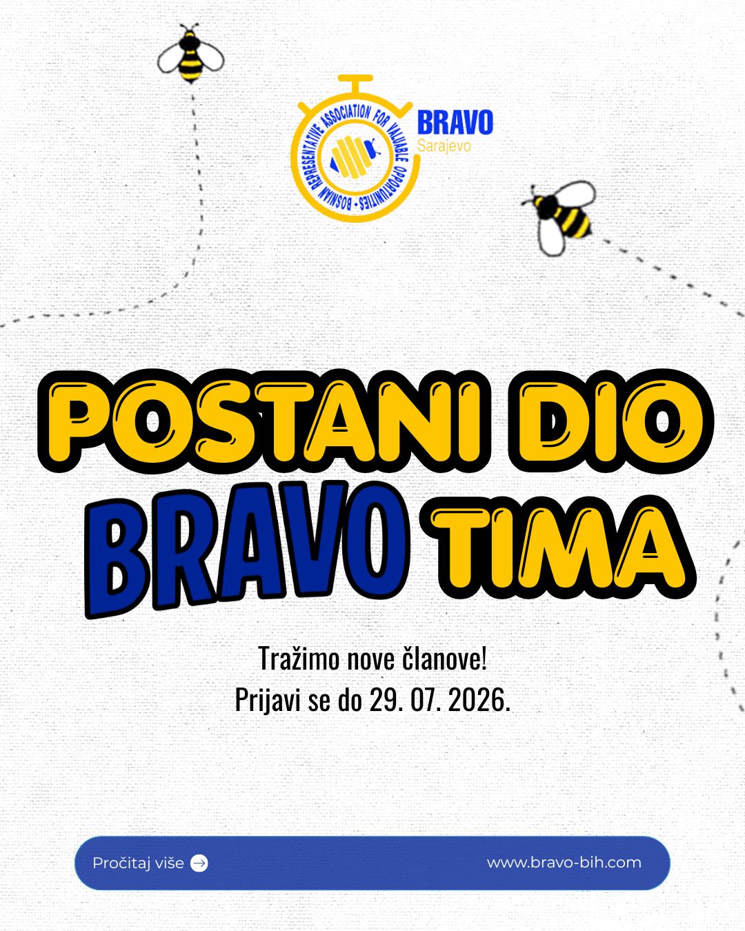 OTVOREN POZIV ZA NOVE BRAVO VOLONTERE