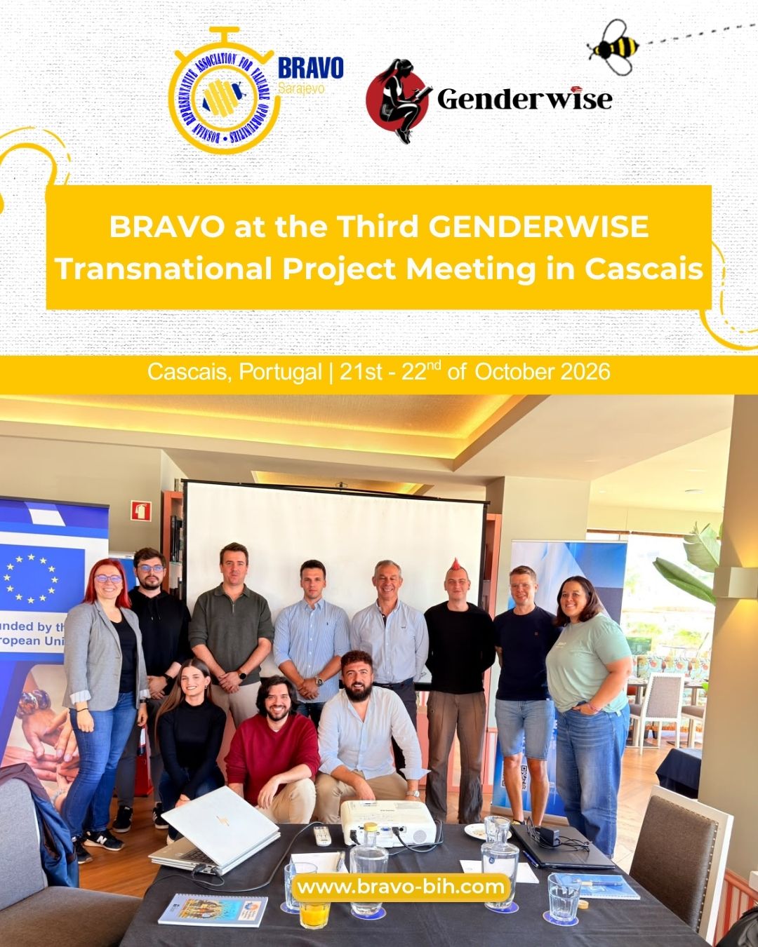 BRAVO at the Third GENDERWISE Transnational Project Meeting in Cascais