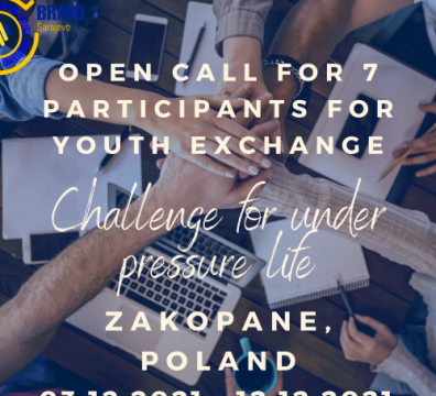 Open Call for 7 Participants for Youth Exchange in Zakopane, Poland – Challenge for under pressure life