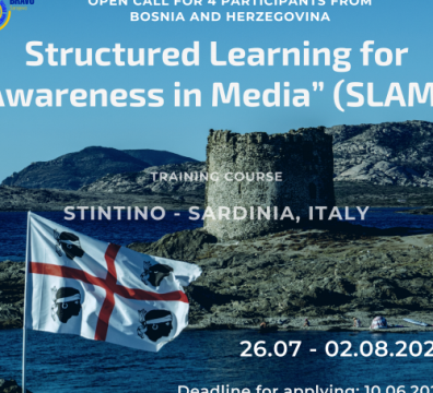 Open Call for 4 participants per country for Training Course – SLAM in Sardinia, Italy